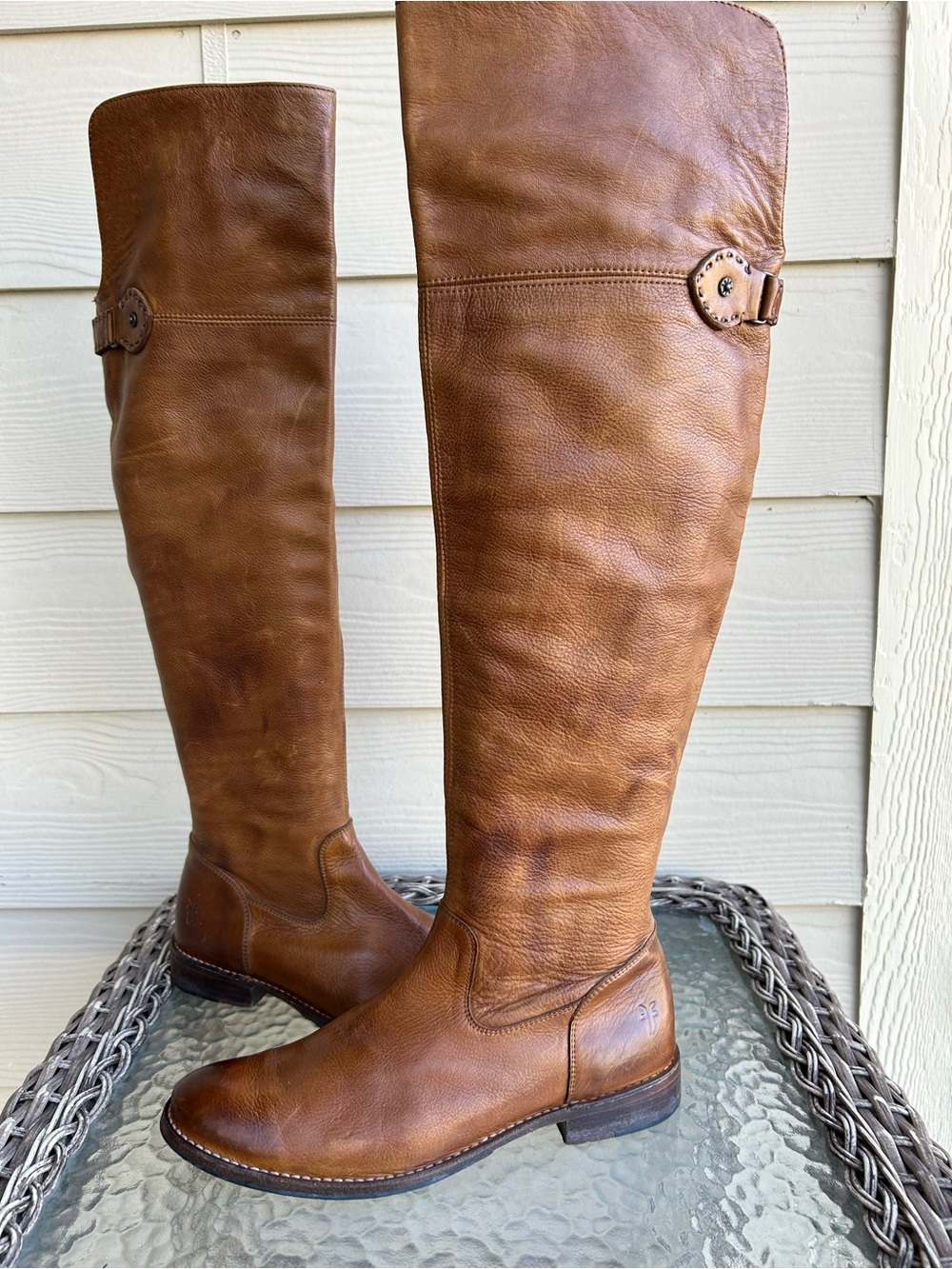 Excellent! Womens FRYE “Shirley” Over-Knee Premium Leather Tall Riding Boots 9